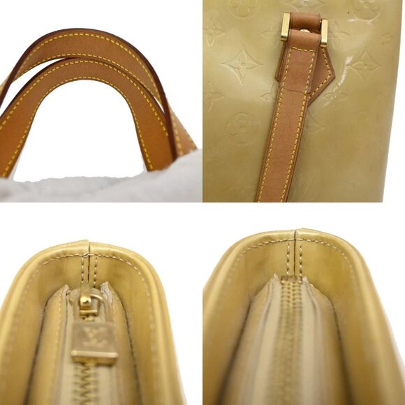 LOUIS VUITTON Houston Shoulder Bag Monogram Vernis Leather Beige M91004 33KB642 - Picture 11 of 16